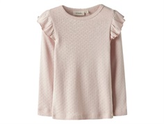 Lil Atelier blouse peach whip with eyelet pattern